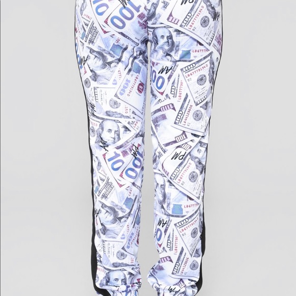 Throw Some More Print Joggers with Dollar Bills - Picture 6 of 8